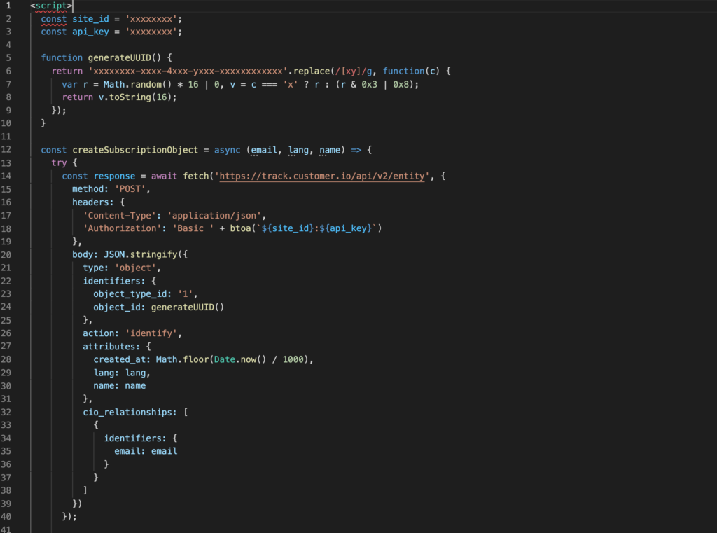 Website Form and JSON - Code Website Form and JSON - Code